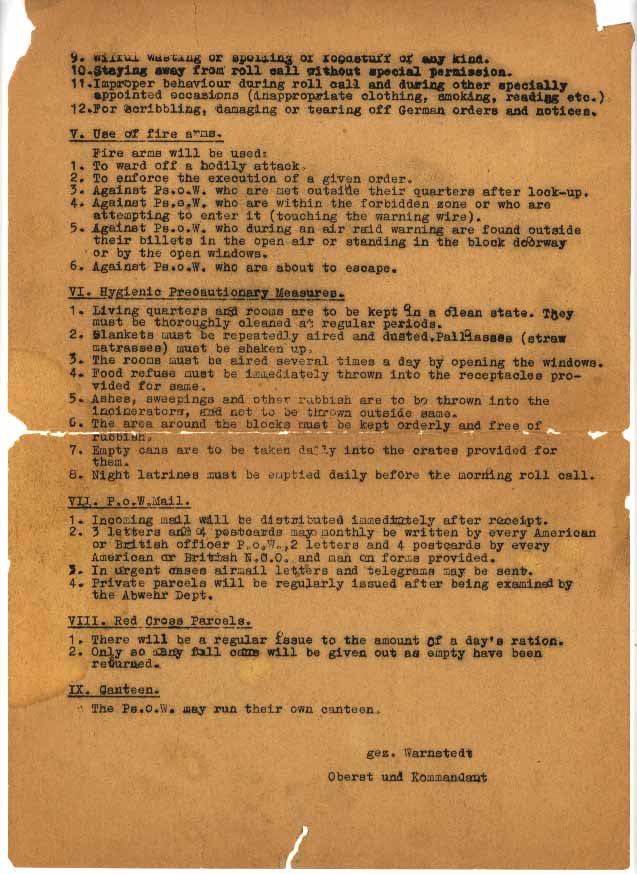 Camp Regulation Page 3 of 3